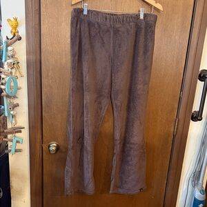 Avalanche Dark Brown Plush Jogger Pants for Women